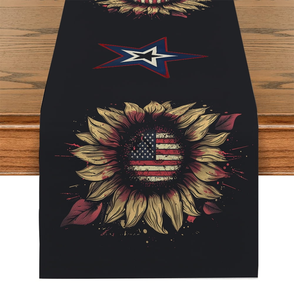 Sunflowers Table Runners for Dining Table Independence Day ration ...