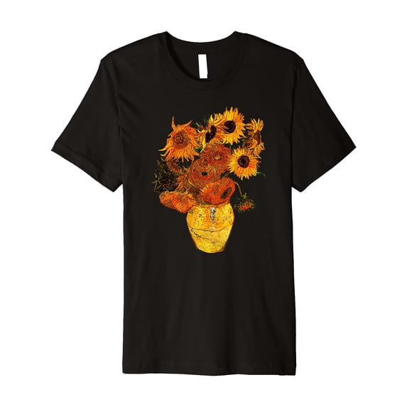 Sunflowers Tee Vintage Yellow Flowers Art Painting Premium T-Shirt