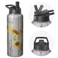thumbnail image 1 of Sunflowers Themed Water Bottle 40oz with Straw, Heavy Duty Triple Insulation, Stainless Steel Build, Spill Resistant Lids Suitable for All Lifestyles, 1 of 6