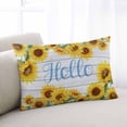 thumbnail image 1 of Sunflowers Throw Pillow Covers, Yellow Flowers Summer Botanical Pastoral Wooden Soft Breathable Pillow Cases with Invisible Zipper, Queen Size Pillowcases for Couch Bed Sofa Chair 20x30 Inches, 1 of 9