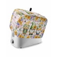 thumbnail image 1 of Sunflowers Toaster Cover 4 Slice, Large Kitchen Appliance Covers, Spring Gnomes Hydrangea Daisy Flowers Pink Plaid Toaster Oven Cover with Loop, Bread Machine Cover Polyester Dust Cover Protection, 1 of 4