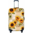 thumbnail image 1 of Sunflowers Travel Luggage Suitcase Cover, Newspaper Washable Luggage Cover M - Fits 22-24 inch luggage, 1 of 6