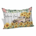 thumbnail image 1 of Sunflowers Trucks Pillow Covers King, Spring Farmhouse Eucalyptus Gray Wooden Soft Brushed Microfiber Breathable Throw Pillow Covers, Decorative Pillowcase with Zipper for Couch Sofa Bedroom 20"x36", 1 of 9