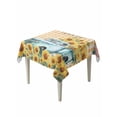 thumbnail image 1 of Sunflowers Trucks Table Cloth, Waterproof Tablecloth for Square Tables, Spring Farmhouse Eucalyptus Orange Plaid Reusable Washable Fabric Table Cover for Restaurant Kitchen Dining Tables 60"x60", 1 of 9