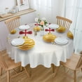 thumbnail image 1 of Sunflowers Vintage Newspaper Round Tablecloths for Dining Table Waterproof Table Cover for Kitchen Living Room, 1 of 6