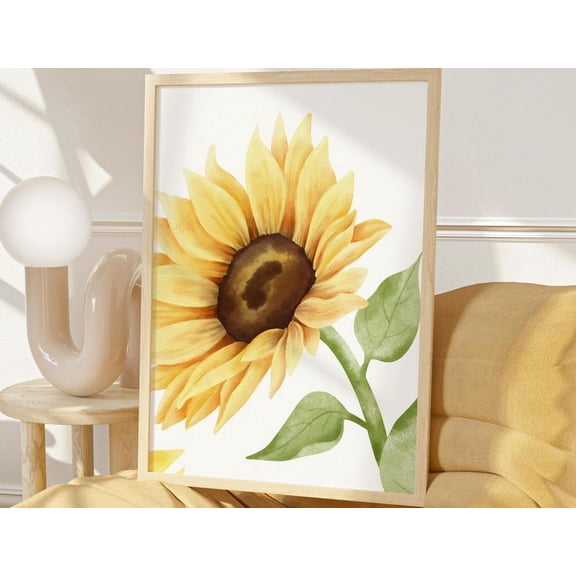 Sunflowers Wall Art Triptych Botanical Print Living Room Wall Art Flower Illustrations Floral Art Farmhouse Decor Wall Art, Modern Wall Decor, 8x12 UNFRAMED
