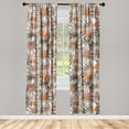 thumbnail image 1 of Sunflowers Window Curtains, Retro Pattern of Summer Flowers Field Scene with Delicate Petals, Lightweight Decor 2-Panel Set with Rod Pocket, Pair of - 28"x63", Pale Vermilion Dark Sepia, by Ambesonne, 1 of 3