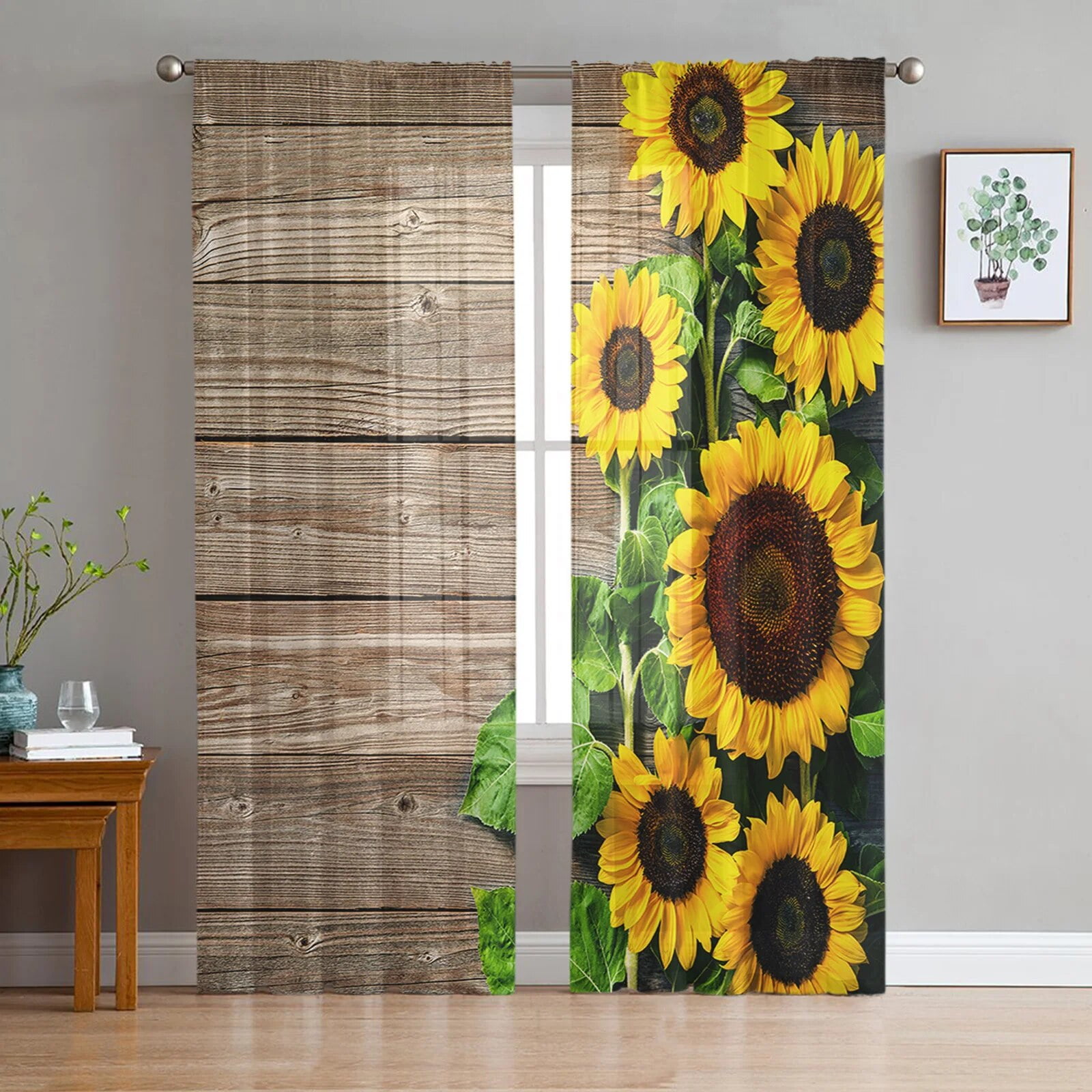 Sheer Sunflower Curtains - 3ci5h2e