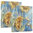 thumbnail image 1 of Sunflowers and Grids 3 Ring Binders 1.5 inch Hardcover File Folders with Interior Pockets A4 Size Organizer for School Office Hospital, 1 of 8