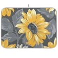 thumbnail image 1 of Sunflowers and Leaves Dish Drying Mat Dish Drainer Rack Mats Water Absorbent Non-Slip Easy Clean Heat Resistant for Kitchen Counter, 1 of 8