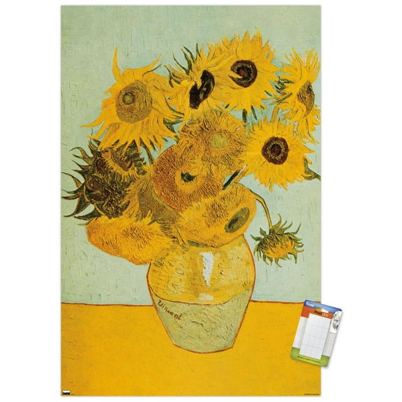 Sunflowers by Vincent van Gogh Wall Poster, 22.375" x 34"