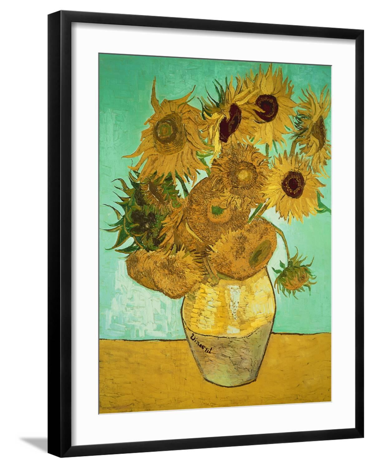 Sunflowers, c.1888 Framed Giclee Print by Vincent van Gogh, 18" x 24