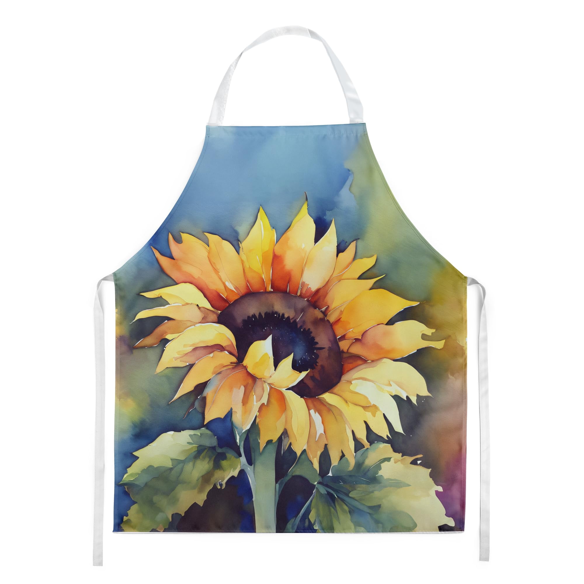 Sunflowers in Watercolor Apron 27 in x 30 in