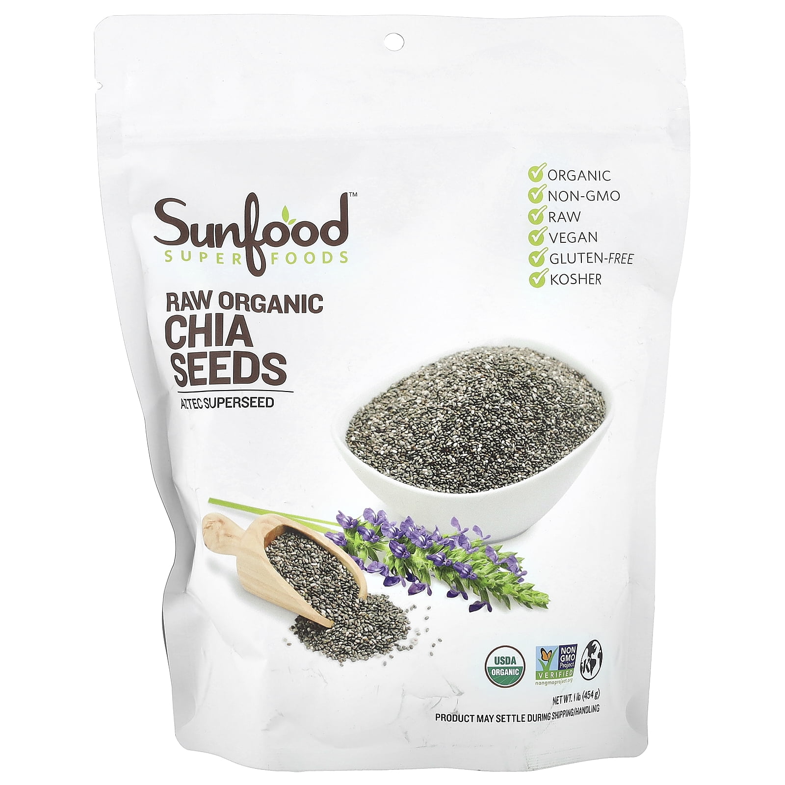 Sunfood Superfoods Organic Chia Seeds, 1.0 Lb