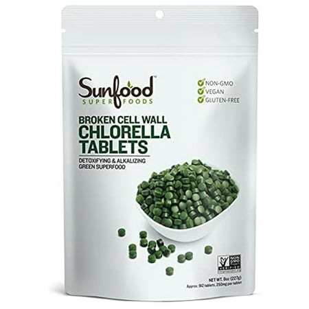 Sunfood Superfoods - Broken Cell Wall Chlorella 900 Tablets 250 mg. - 8 oz.
