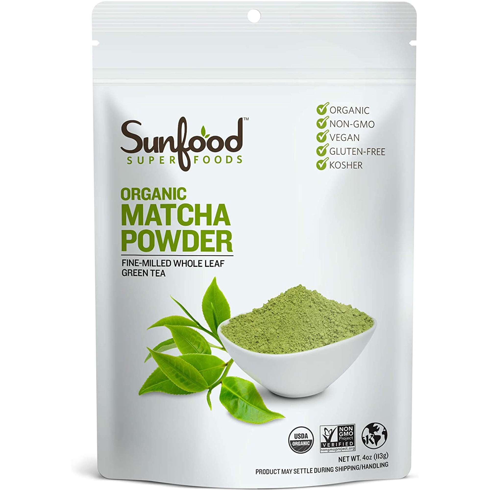Sunfood Superfoods Organic Matcha Green Tea Powder for Baking, Smoothies &  Latte, 4 Oz 