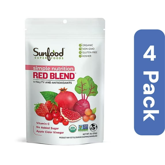 Sunfood Superfoods Red Superfood Powder 4 oz (Pack of 4)