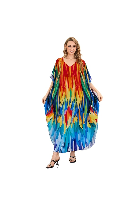 Plus Size Caftans Loungewear Kaftan Dresses Swimsuit Cover up Lightweight Moo Moos for Women