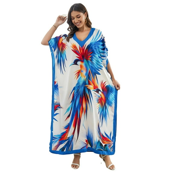 Sunforyou Plus Size Caftans Loungewear Kaftan Dresses Swimsuit Cover up Lightweight Moo Moos for Women