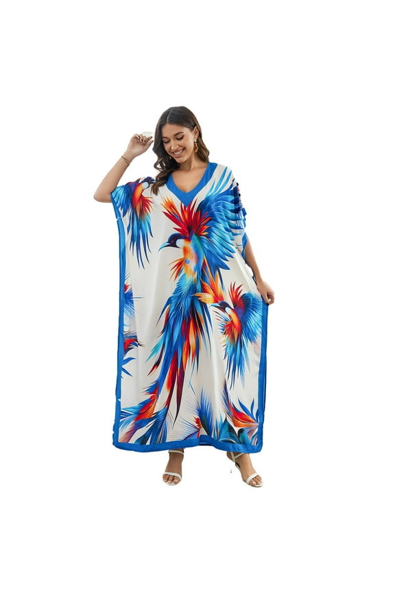 Plus Size Caftans Loungewear Kaftan Dresses Swimsuit Cover up Lightweight Moo Moos for Women