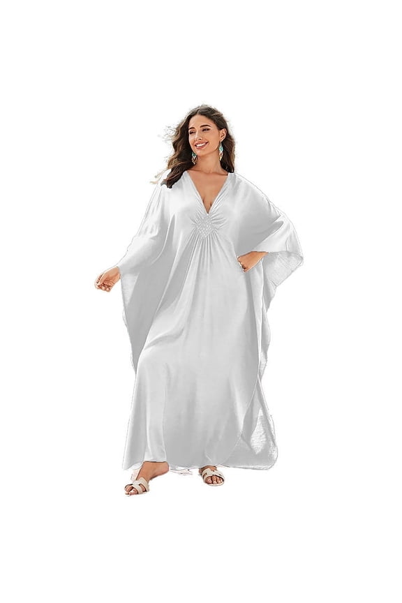 Plus Size Kaftan Dresses for Women Swimsuit Cover Up Beach Dresses Maxi Caftan Moo Moos for Women