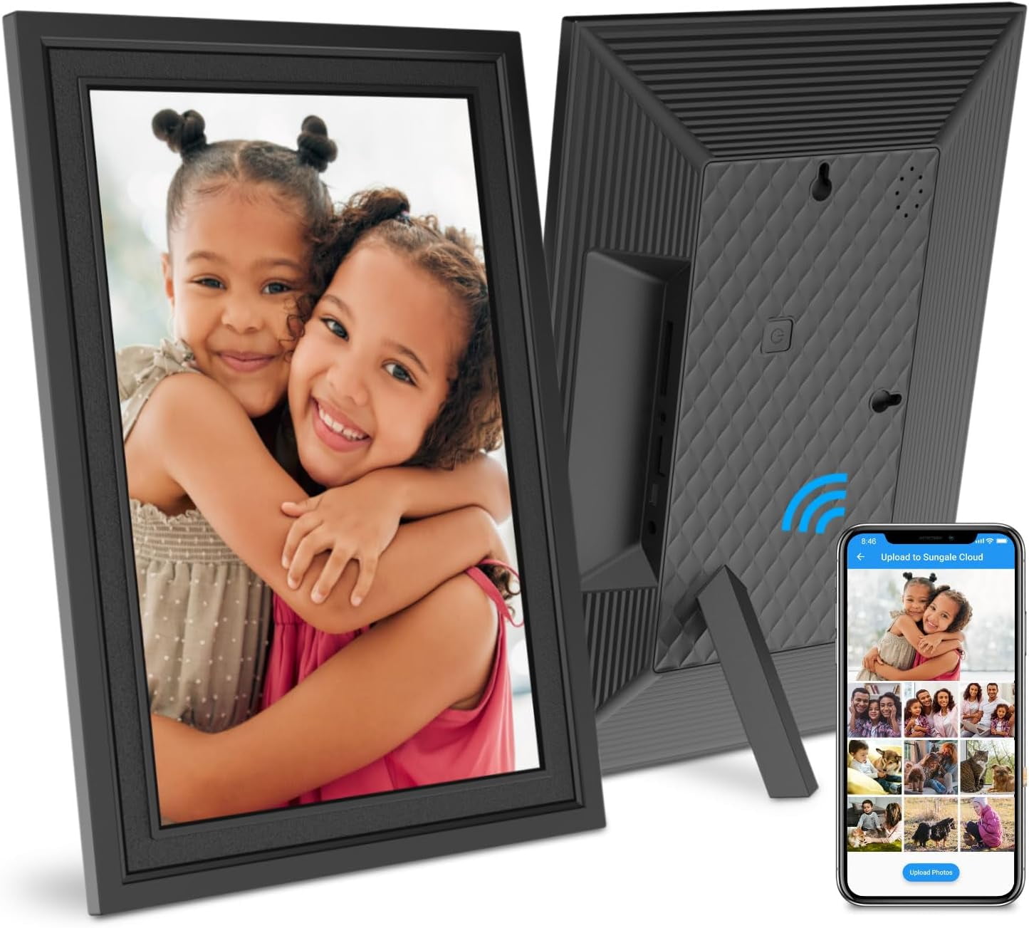 Snungle Sungale 10.1†IPS HD Cloud Digital Photo Frame, Touch Screen, WiFi ...