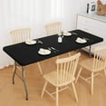 thumbnail image 1 of Sunggoko Picnic Table Cloth Waterproof Fitted Vinyl Tablecloth Rectangle Tablecloth Elastic Fitted Flannel Vinyl Tablecloths For 6ft Folding Tables Wipeable Table Covers For Indoor Outdoor Clearance！, 1 of 4