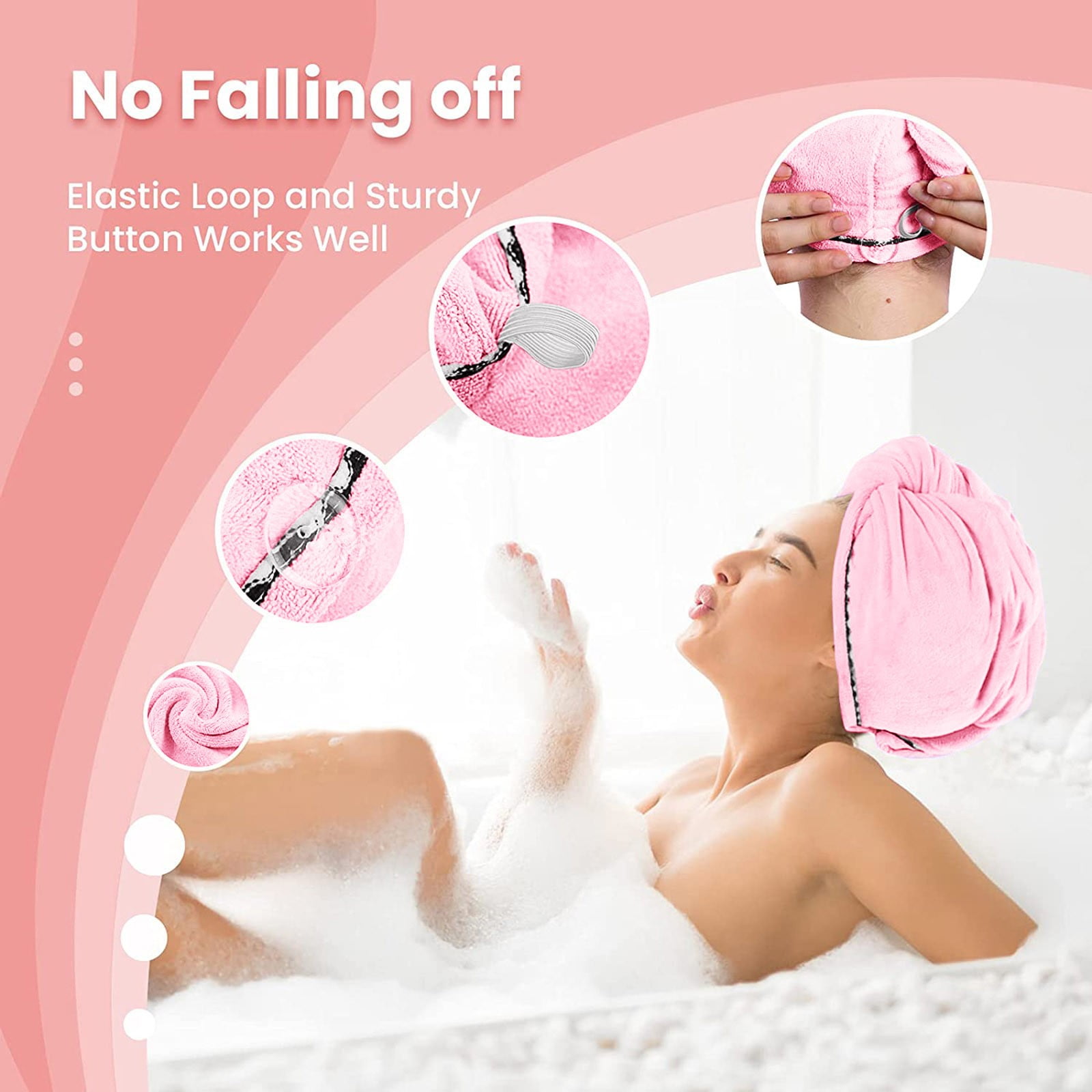 Sunggoko Towel DIY Quickly Absorbs Water Coral Fleece Dry Hair Towel