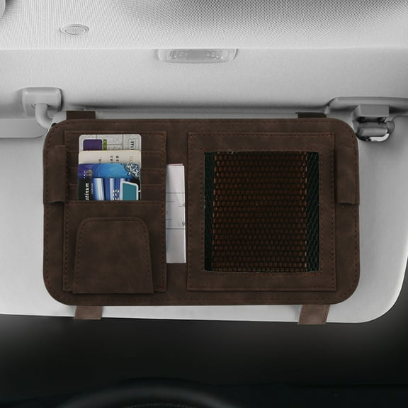 Sunglass For Car,Glasses For Car Quality Suede Leather Car Sunglass Multiple Bill Folder Sunglass For Car Visor Organizer