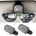 thumbnail image 1 of Sunglass Holder for Car, Bling Glasses Holder for Car Sun Visor, 2PCS Handcrafted Crystal Rhinestones Fashion Car Sunglasses Mount, Auto Interior Accessories for Women Girl (Black/Silver), 1 of 5