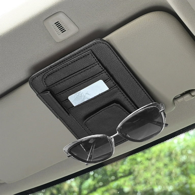 Sunglass Holder For Car,Leather Car Sunglass Holder,Magnet Sunglass Clip  For Car Visor,Multiple Sunglasses Holder For Car,Visor Sunglass Holder Up  to