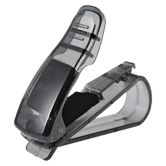 Sunglass Holder for Car Sun Visor, Glasses Holder Clip Hanger Eyeglasses Mount for Car with Ticket Card Clip, 1 Pcs, 2.75x0.98x0.98"