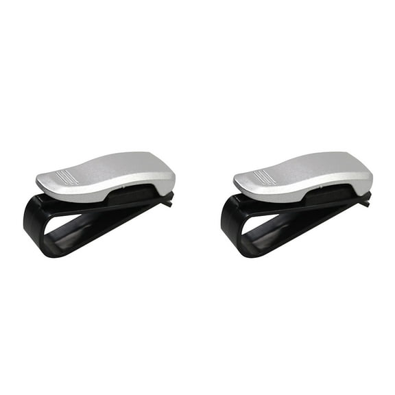 Sunglass Holder for Car Sun Visor, Glasses Holder Clip Hanger Eyeglasses Mount for Car with Ticket Card Clip 2PCS