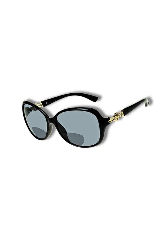 proSPORT Women Bifocal Reading Sunglass Reader Oversized Black Gold