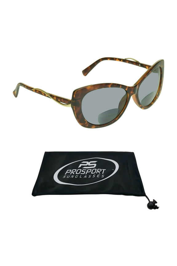 Women Cat Eye BIFOCAL Sunglass Reader Tortoise Oversized
