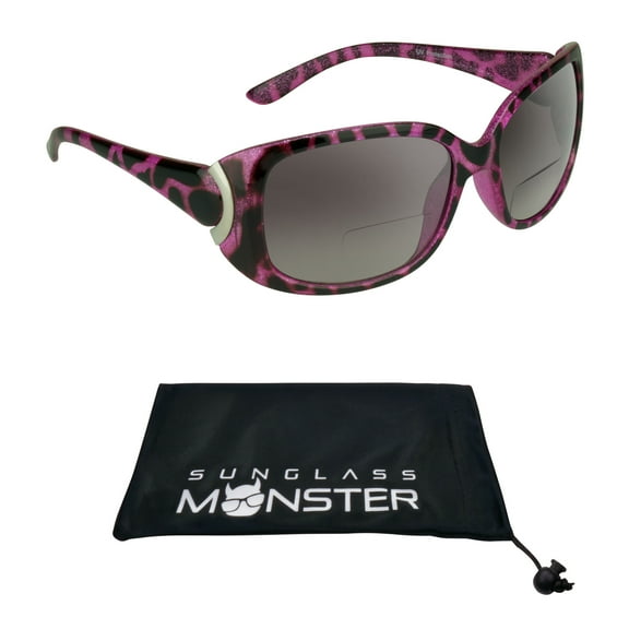 Sunglass Monster Women's Bifocal +1.50 Reading Glasses, Pink Cheetah