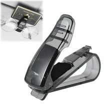 Sunglass Visor Clip, Glasses Holder for Car, Sunglasses Eyeglass Holder, Car Auto Reading Glasses, Easy Access, Quick Install, Strong Grip, Black, 2.75x0.98x0.98"