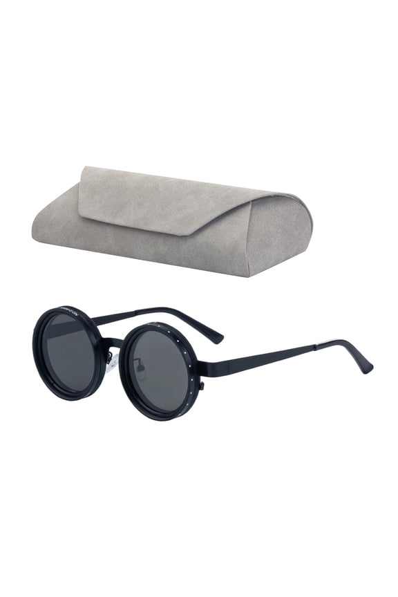 Sunglasses, 9-Speed Manual Adjustable Zoom, Black, 1 Pair with 1 Storage Case,Suitable for Outdoor Daily Driving