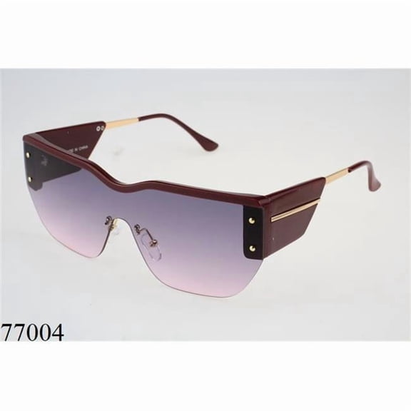 Sunglasses America 77004 Rimless Sunglass with Half Rim Temple for Unisex - Large