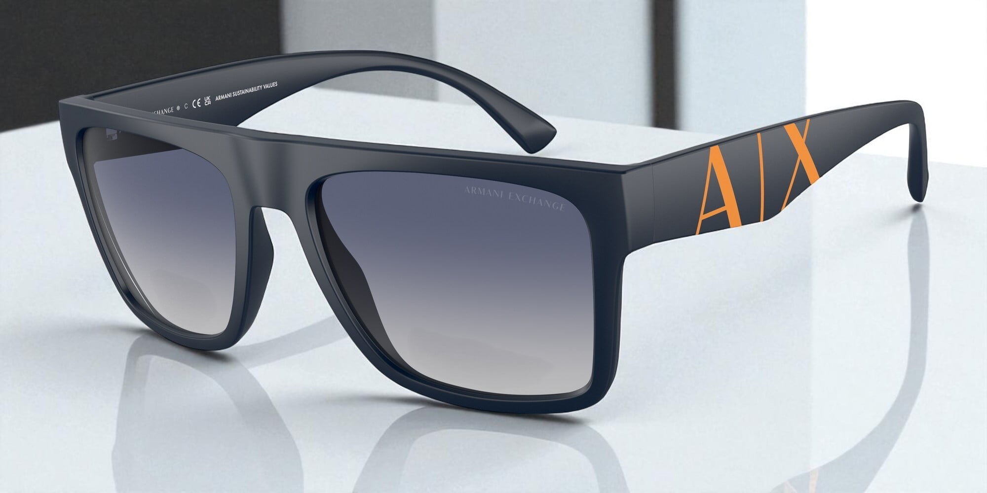 ARMANI EXCHANGE AX4113S 81814L Matte Blue Gradient Blue 55 mm