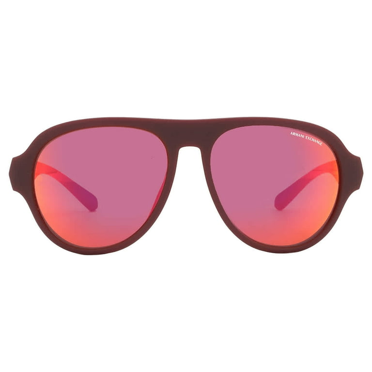 Armani Exchange Dark Violet Mirror Red Pilot Men's Armani Exchange Dark Violet Mirror Red Pilot Men's