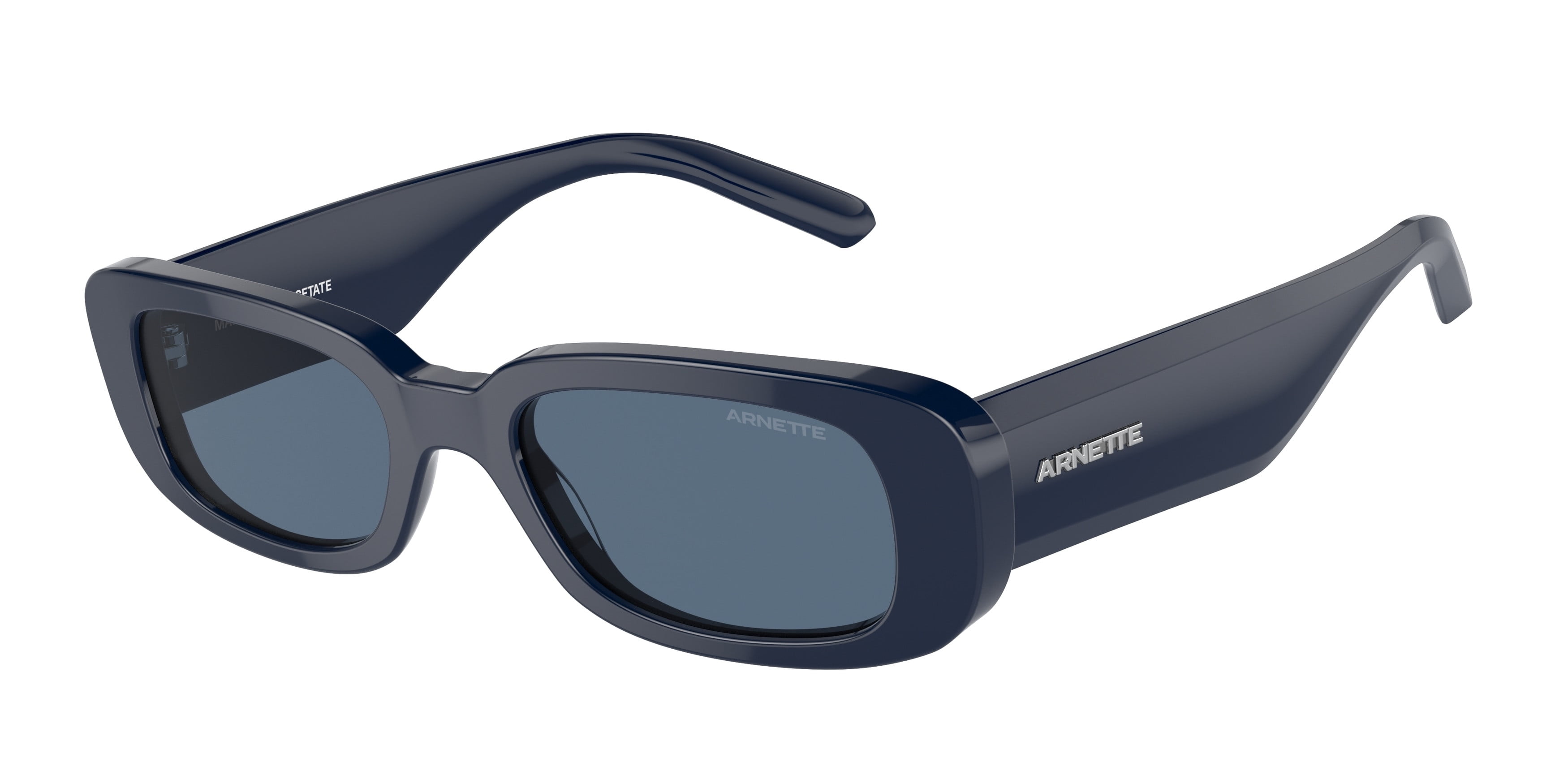 ARNETTE AN 4294 Sunglasses – Navy Blue Frame, Geometric Temples | Lightweight & Includes Case For Everyday & Outdoor Wear