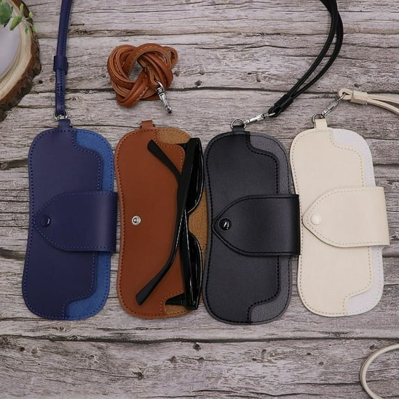 Sunglasses Bag Soft Leather Sunglasses Bag Sunglass Case With Clip Convenient Glasses Storage Bag Protective Cover For Going Out Portable Outdoor Travel Glasses Case Sunglasses Case