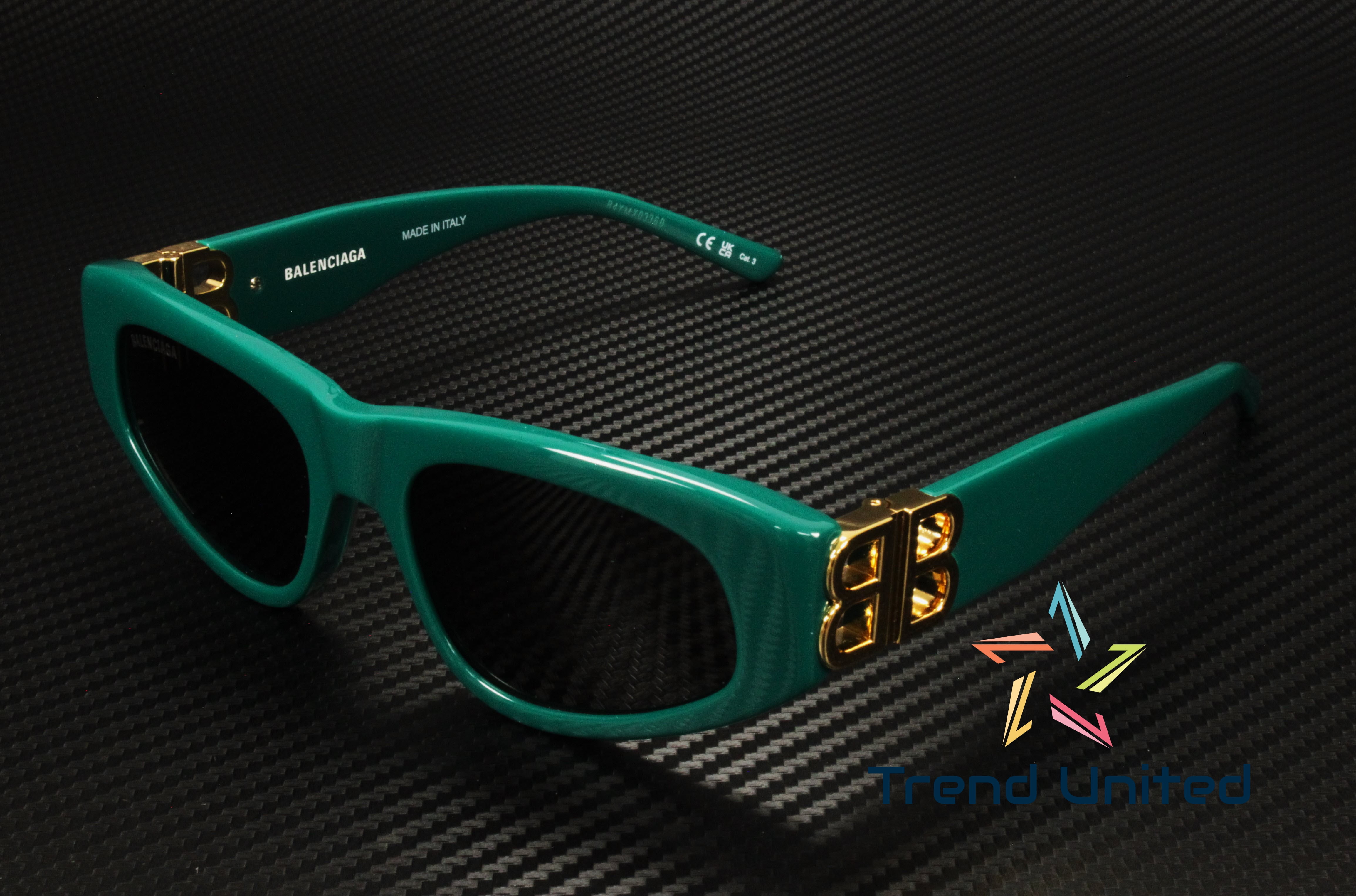サングラス BALENCIAGA Woman Sunglasses Green BB0095S 005 Balenciaga BB0095S Sunglasses Green Women – Bluefly