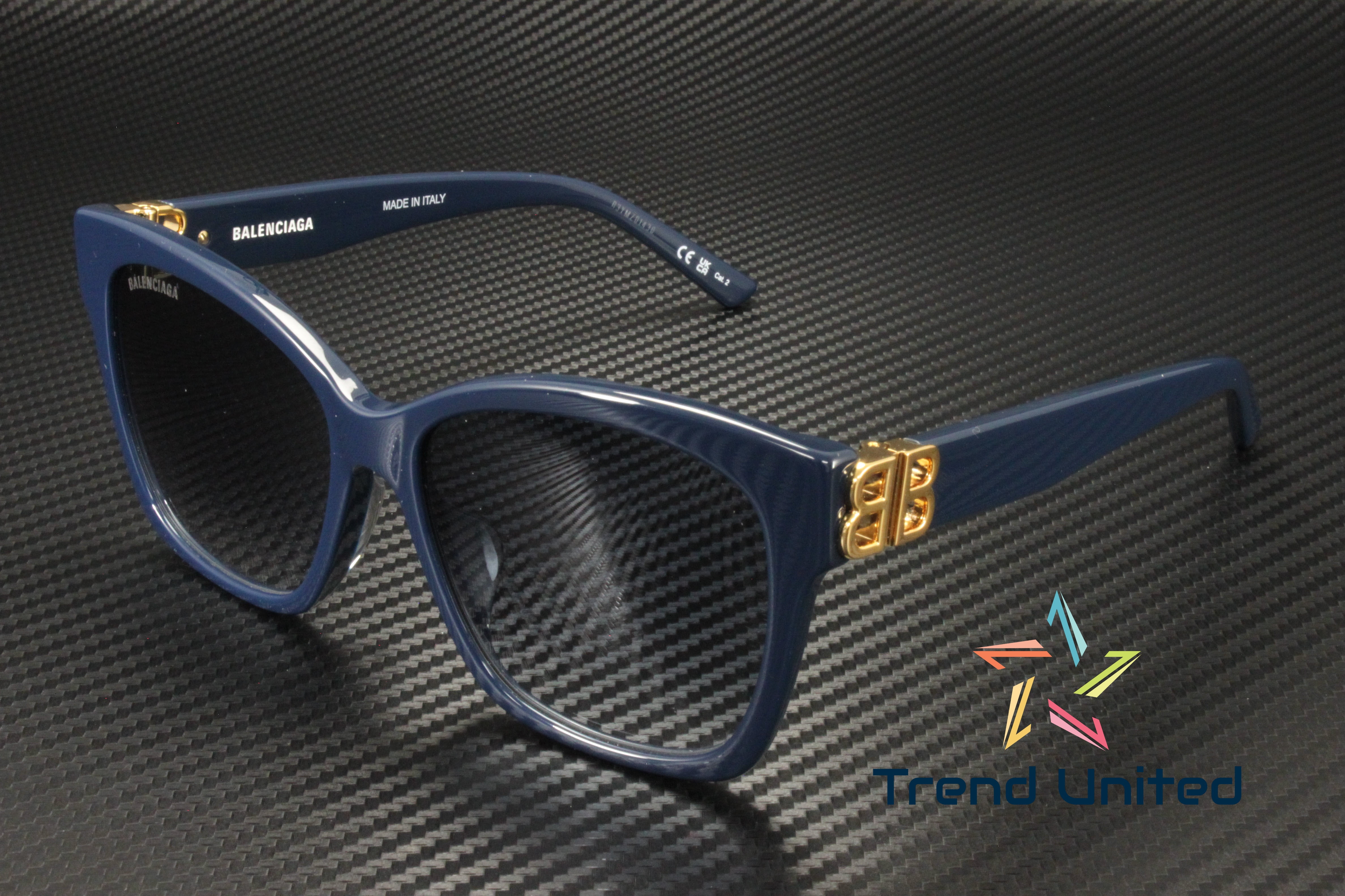 Balenciaga BB0102SA Dynasty Cat-Eye Sunglasses Blue Acetate / Gold Balenciaga BB0102SA Dynasty Cat-Eye | Mercari main image 4