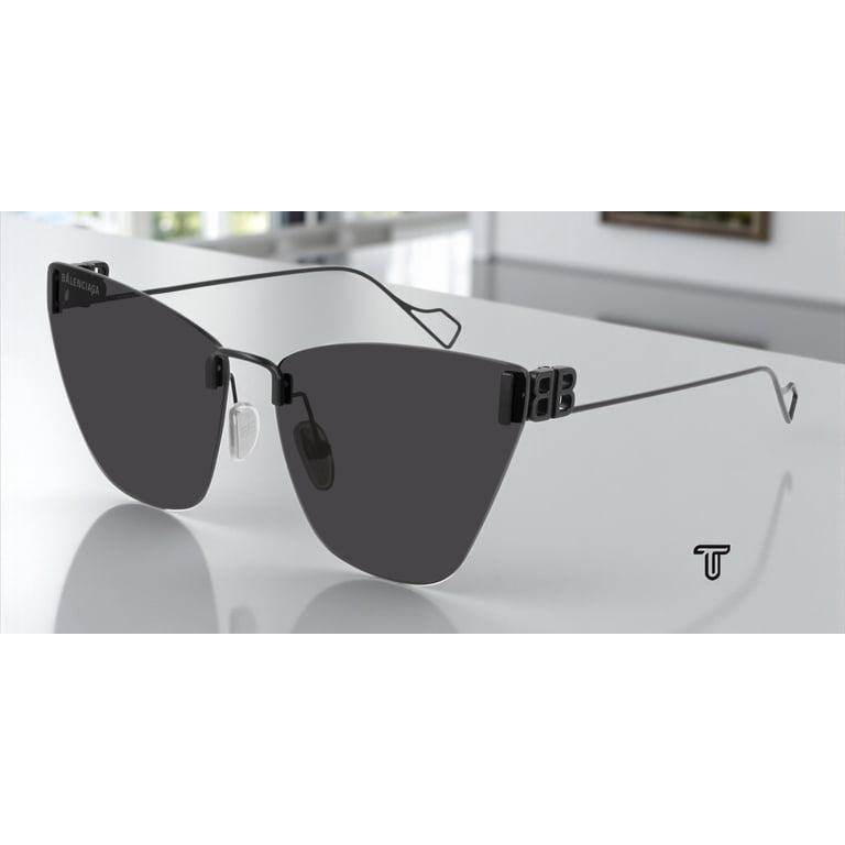 Balenciaga Charcoal Cat-Eye Sunglasses Balenciaga Twist Cat Sunglasses | Designer Sunglasses  main image 4