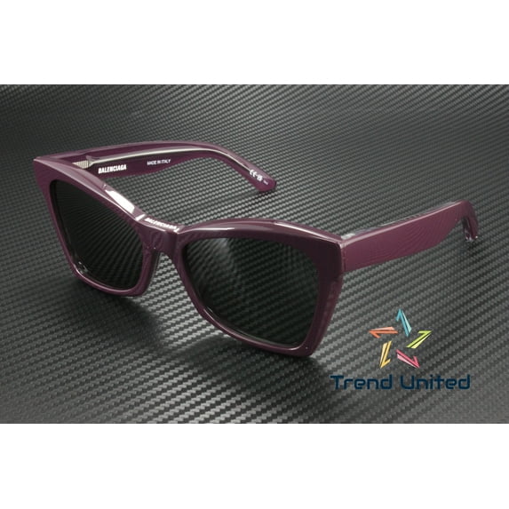 BALENCIAGA BB0231S 007 Cat Eye Acetate Violet Green 57 mm Women's Sunglasses