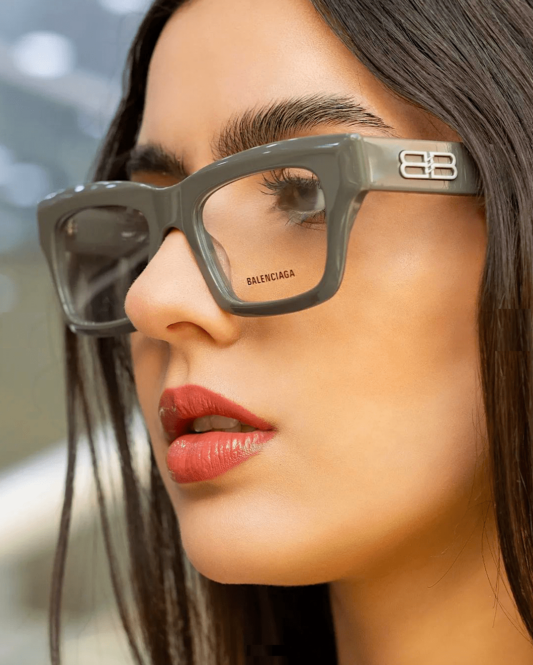 サングラス BALENCIAGA Woman Sunglasses Grey BB0324SK 007 Balenciaga BB0324SK Sunglasses 007 Dark Dark Grey - eye-oo.com