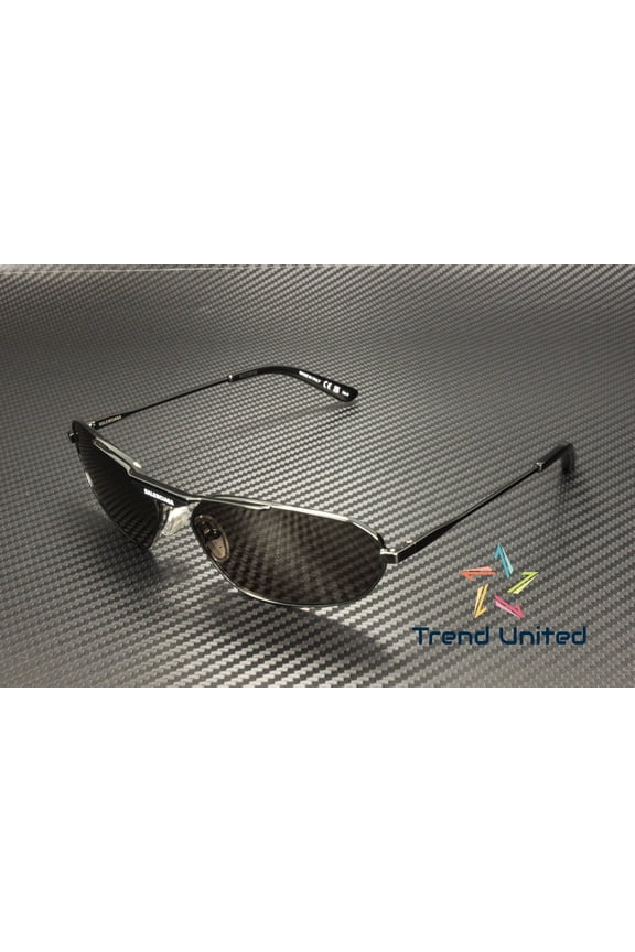 BB0245S 001 Geometrical Directional Metal Grey 64 mm Men's Sunglasses