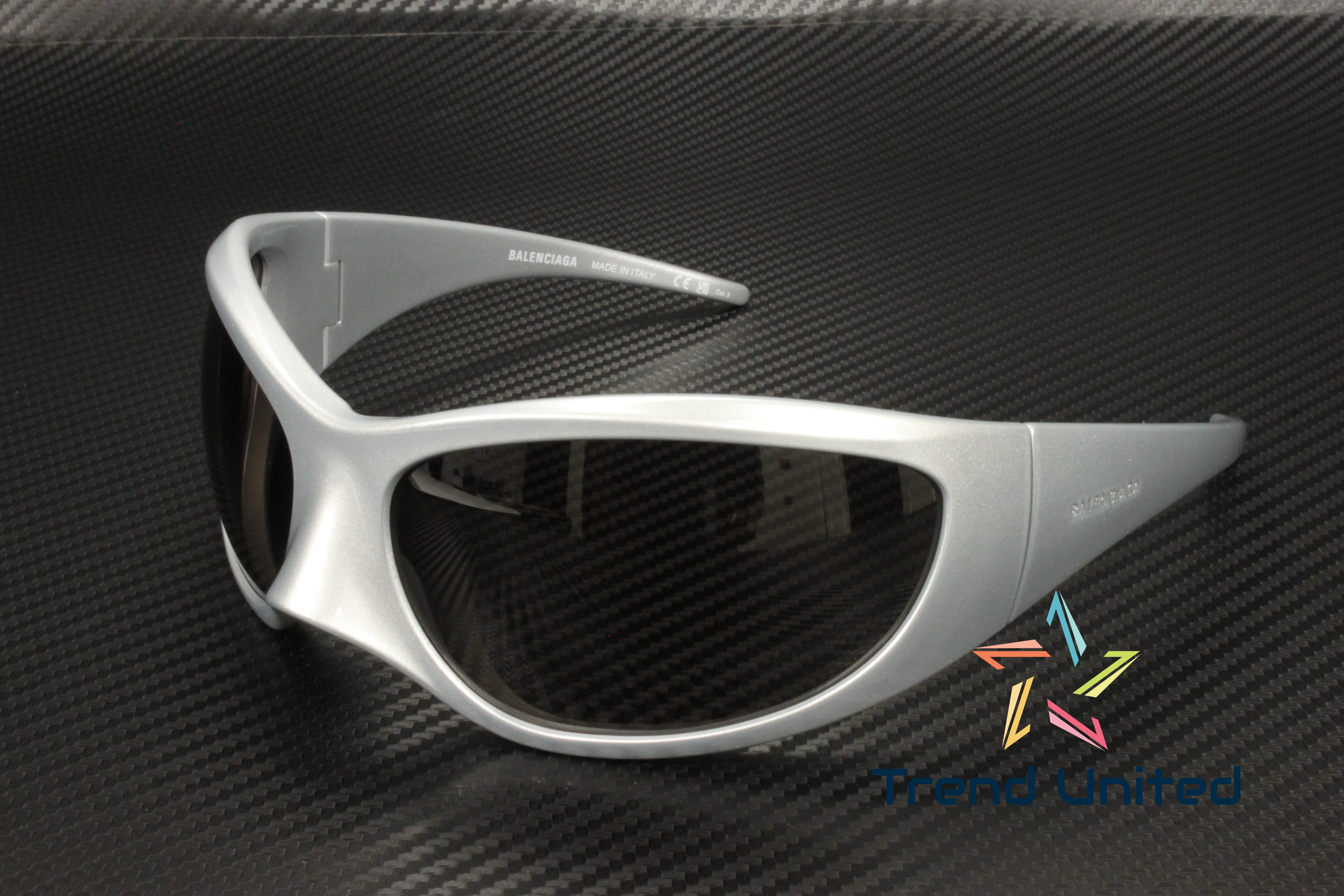 サングラス BALENCIAGA SS25 Woman SUNGLASSES (BB0252S 005 SILVER) BALENCIAGA | SKIN XXL CAT SUNGLASSES | SILVER | BB0252S 005